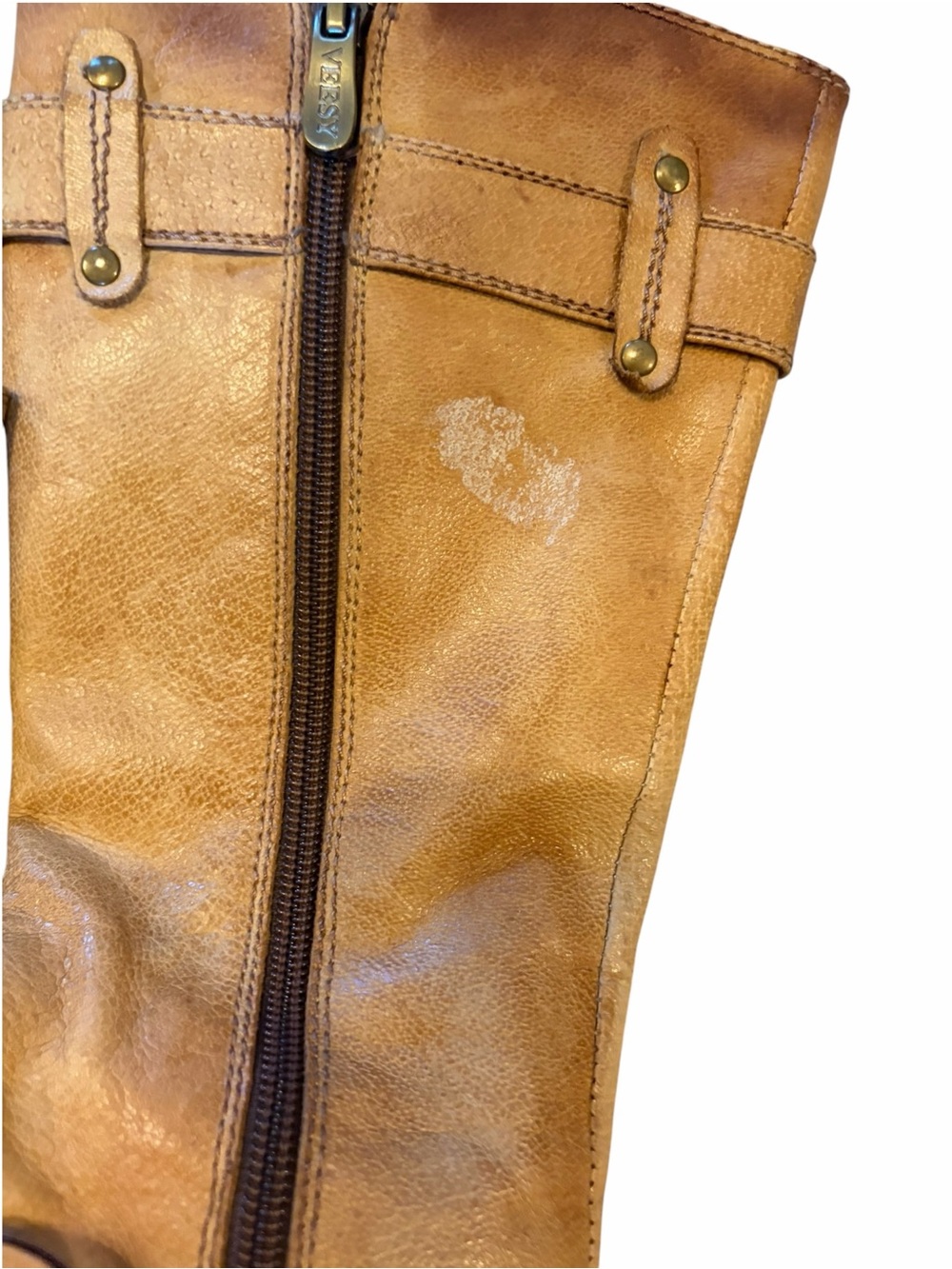 Veesy Vintage Tan Leather Boots Whitchycore Whimsigoth Fairycore - Picture 6 of 14